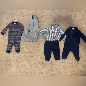 Polo by Ralph Lauren Navy and Plaid Kids Matching Set